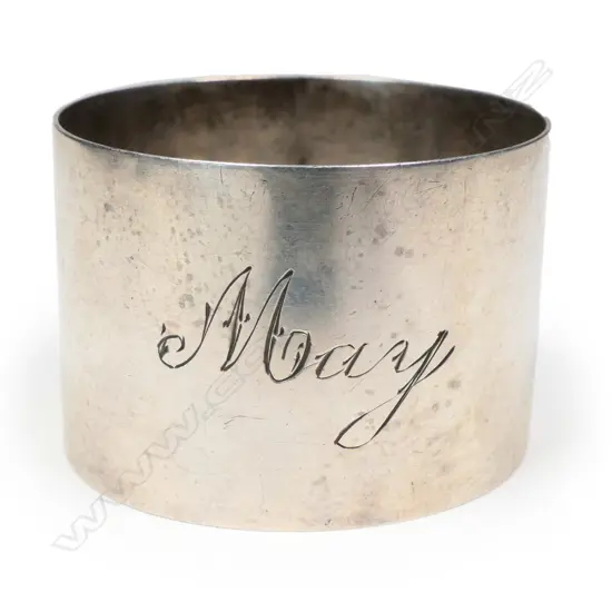 (John) Coventry (Dunedin) silver napkin ring,